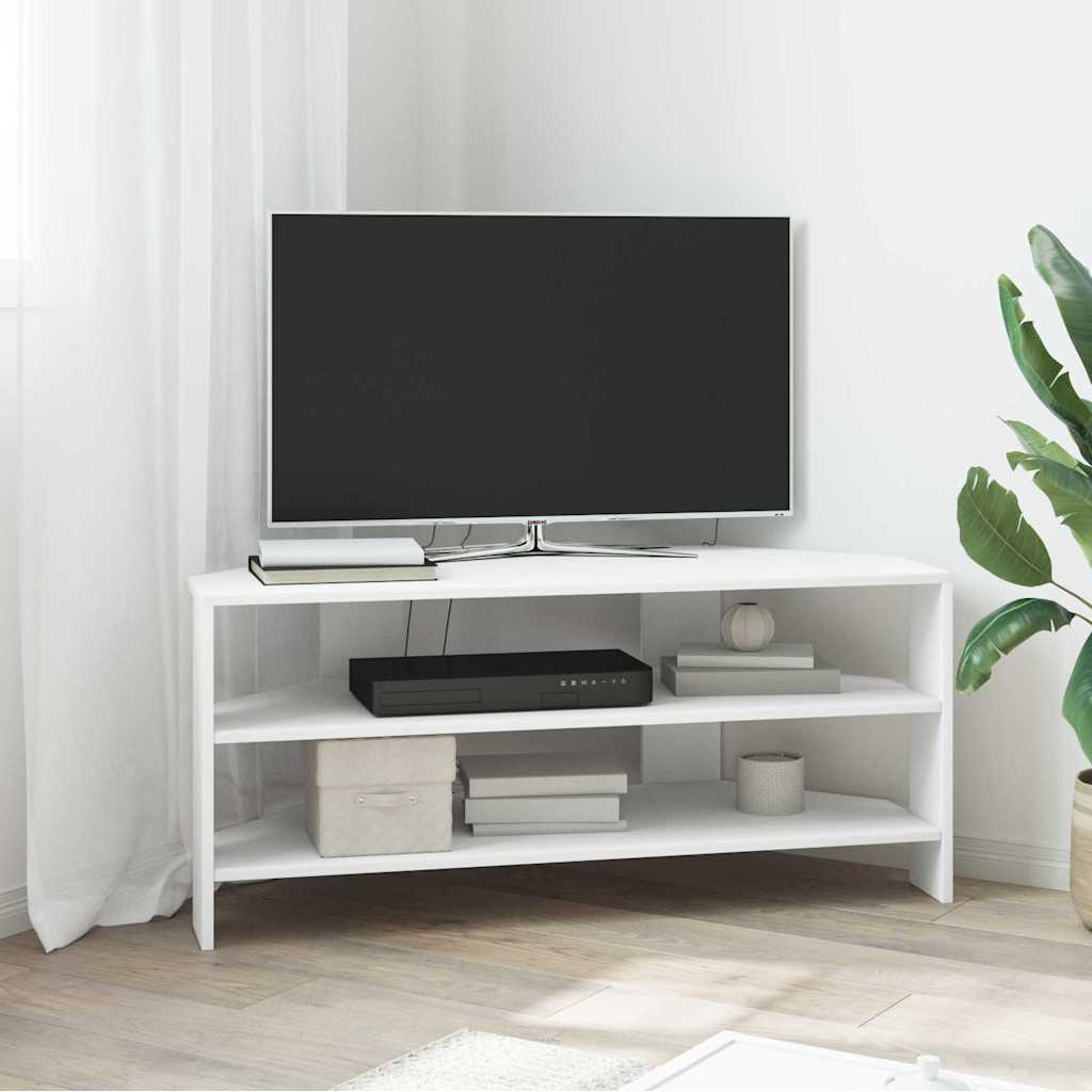 CornerTVCabinet 102x40,5x45cm White Engineered Wood