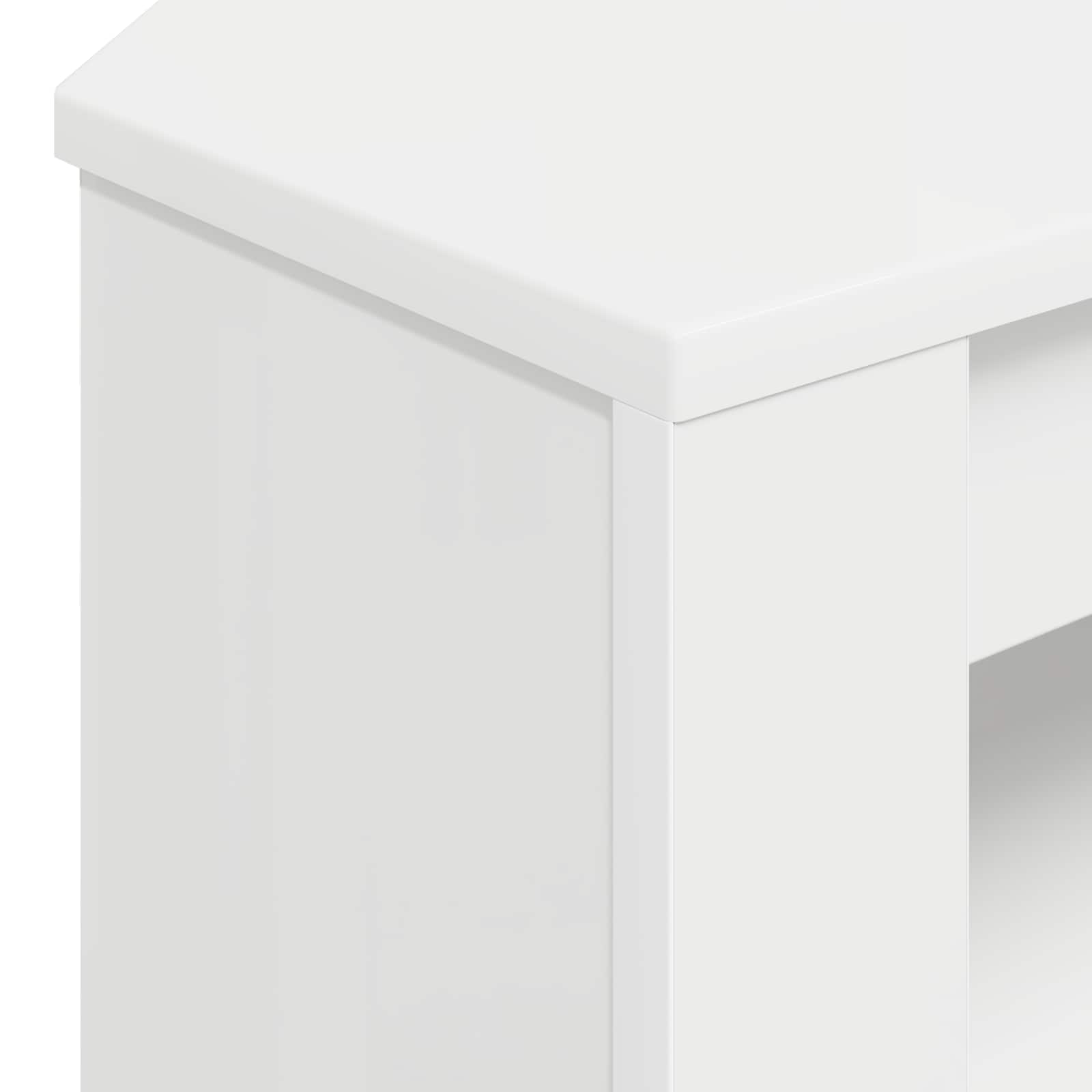 CornerTVCabinet 102 x 40,5 x 45 cm White Engineered Wood