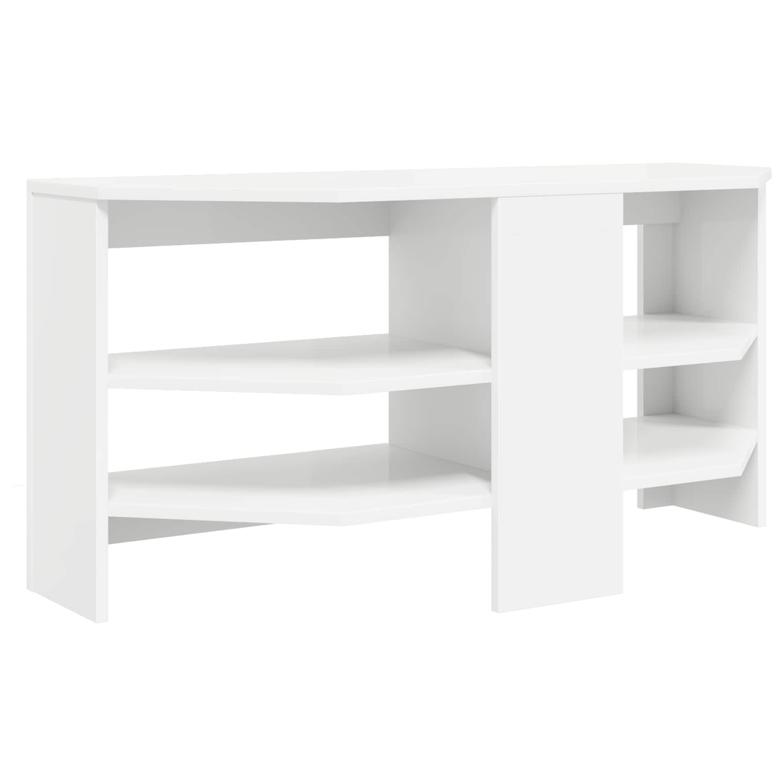 CornerTVCabinet 102 x 40,5 x 45 cm White Engineered Wood
