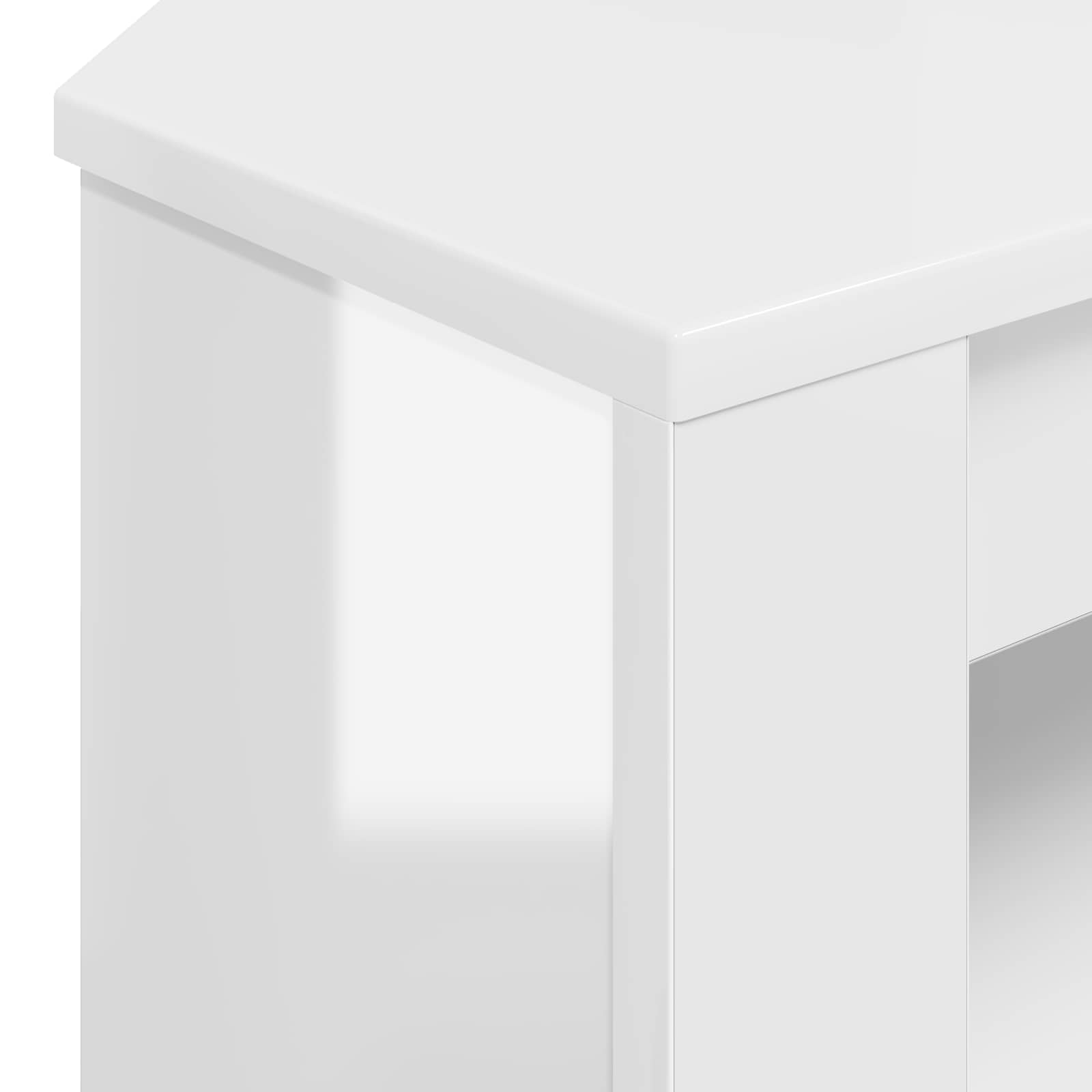CornerTVCabinet 102 x 41 x 50 cm High gloss White