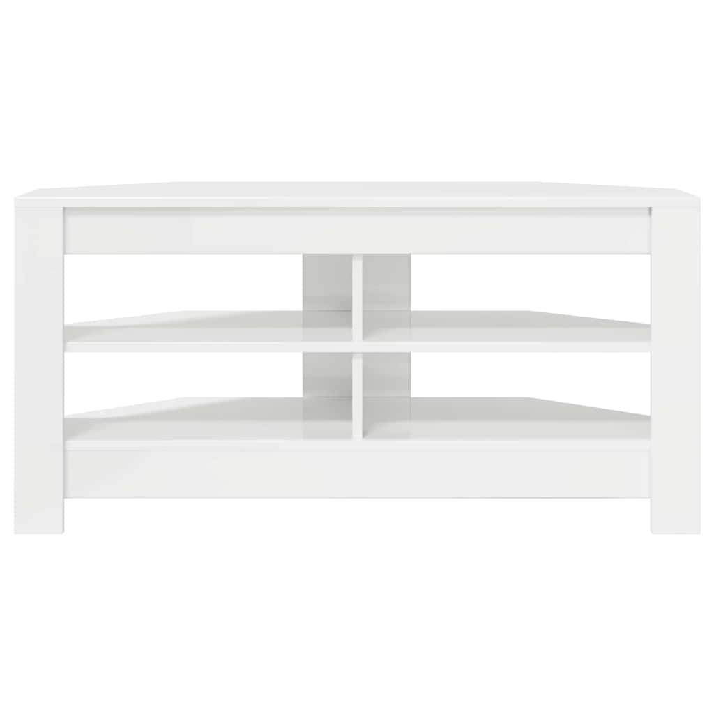 CornerTVCabinet High gloss White 102 x 40,5 x 45 cm