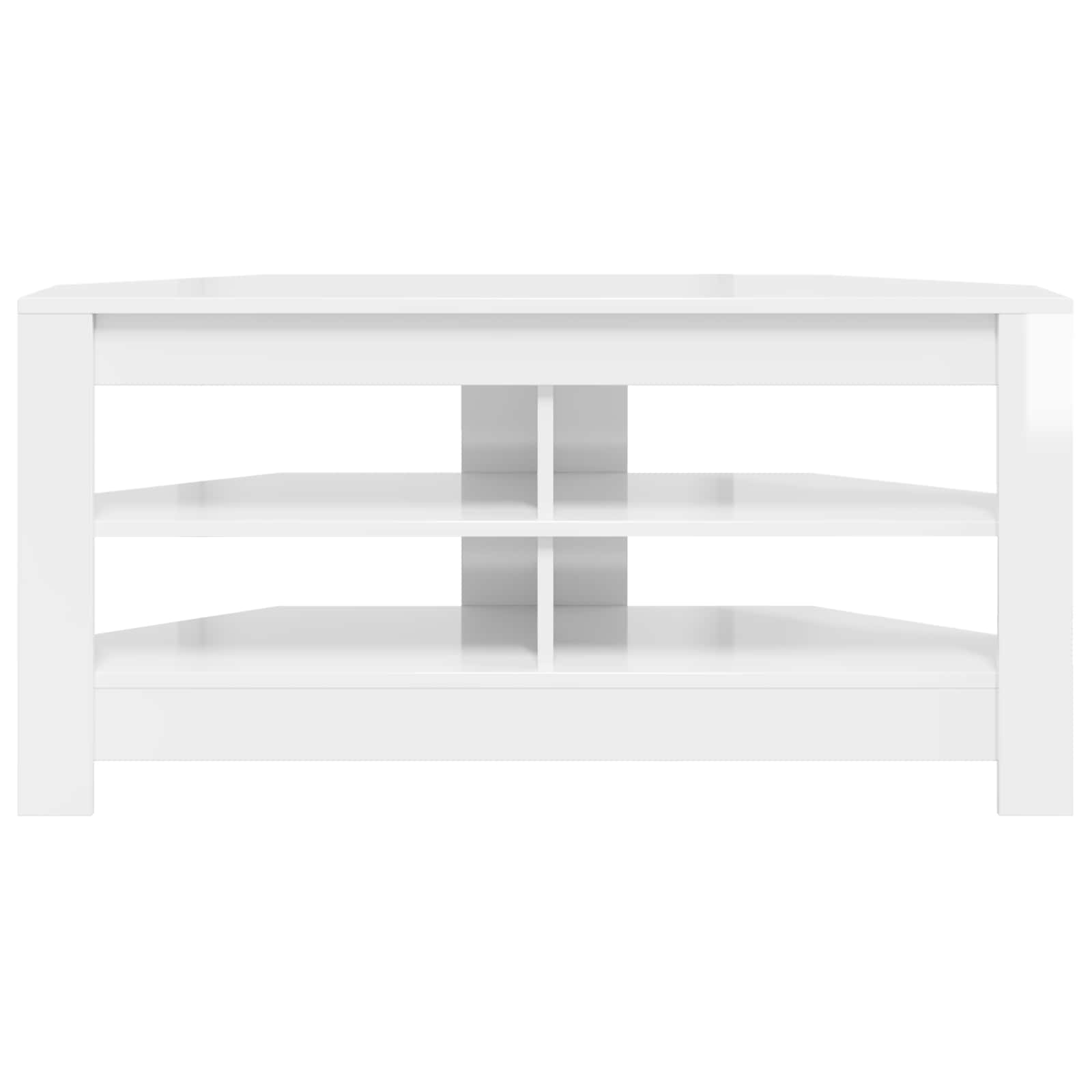 CornerTVCabinet 102 x 41 x 50 cm High gloss White