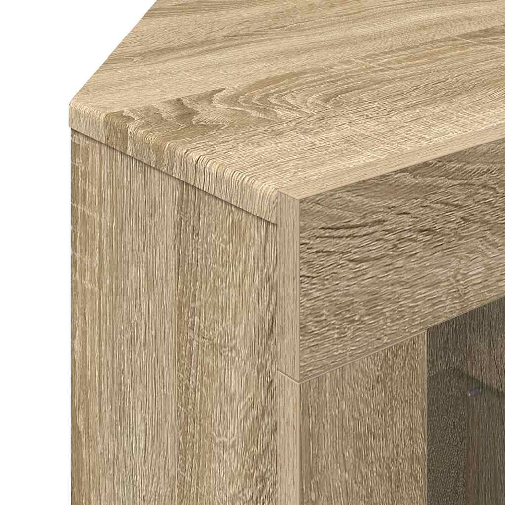 Corner LED TV Cabinet Sonoma Oak 100x40x68cm Engineered Wood