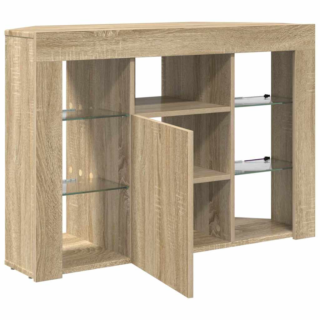Corner LED TV Cabinet Sonoma Oak 100x40x68cm Engineered Wood