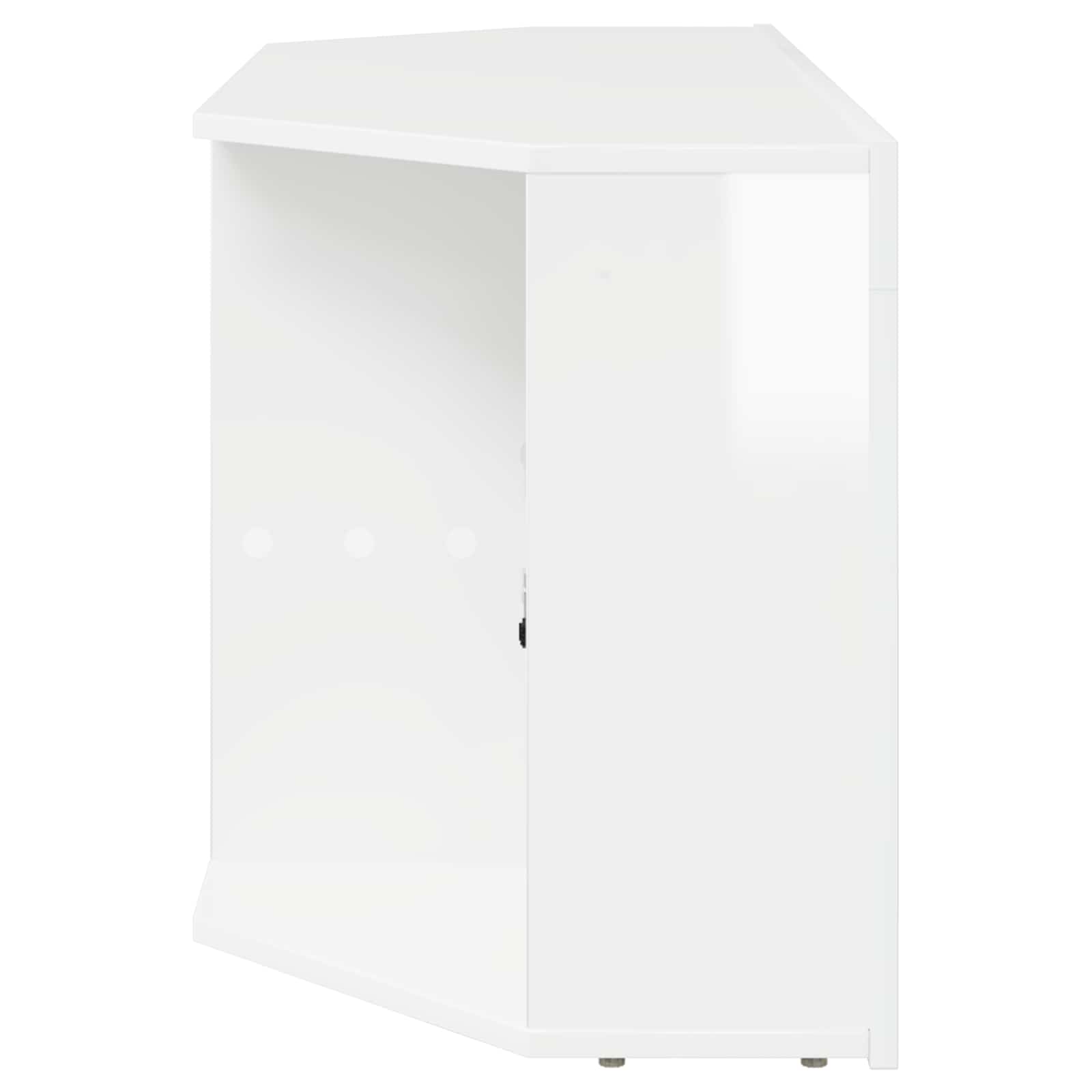 Corner LED TV Cabinet 100 x 40 x 50 cm High gloss White