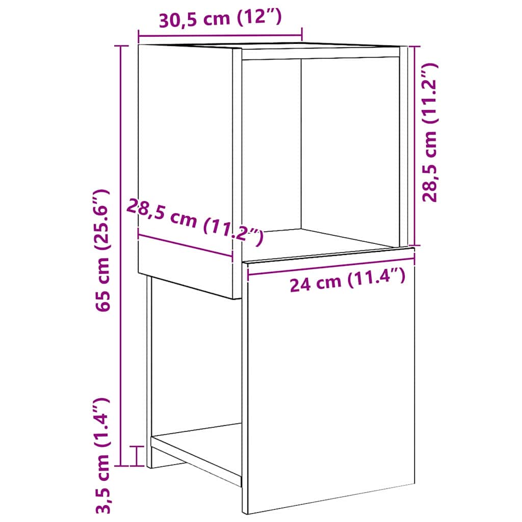 Corner Cabinet 30,5x30x65cm Engineered Wood Sonoma Oak
