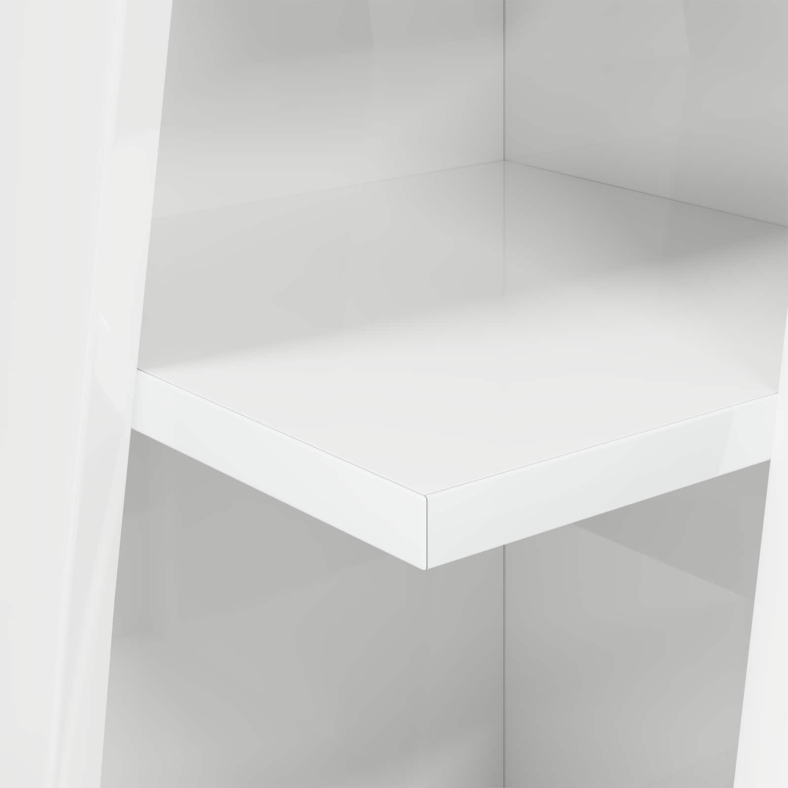 Corner Cabinet 27,5x27x102cm Engineered Wood High Gloss White