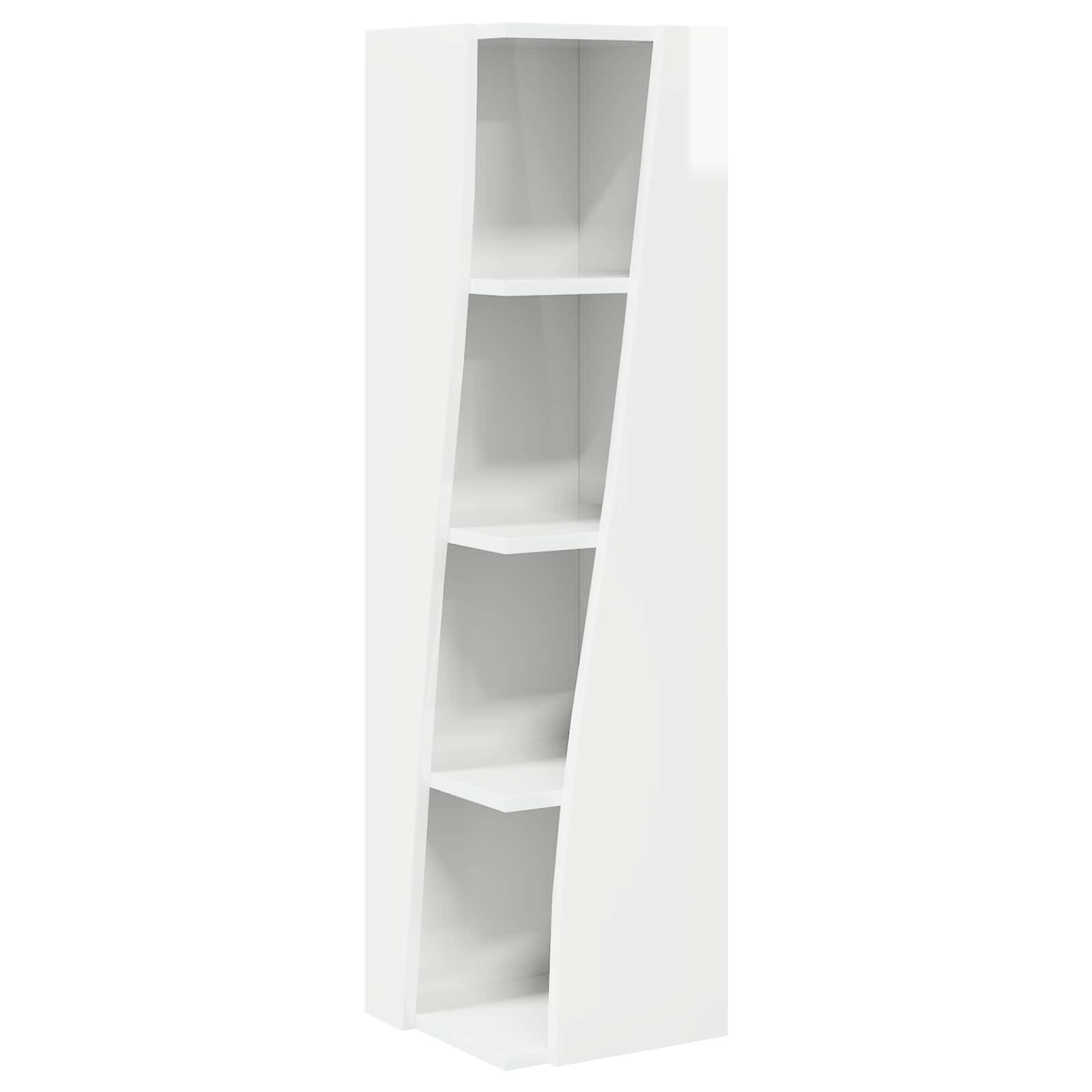 Corner Cabinet 27,5x27x102cm Engineered Wood High Gloss White