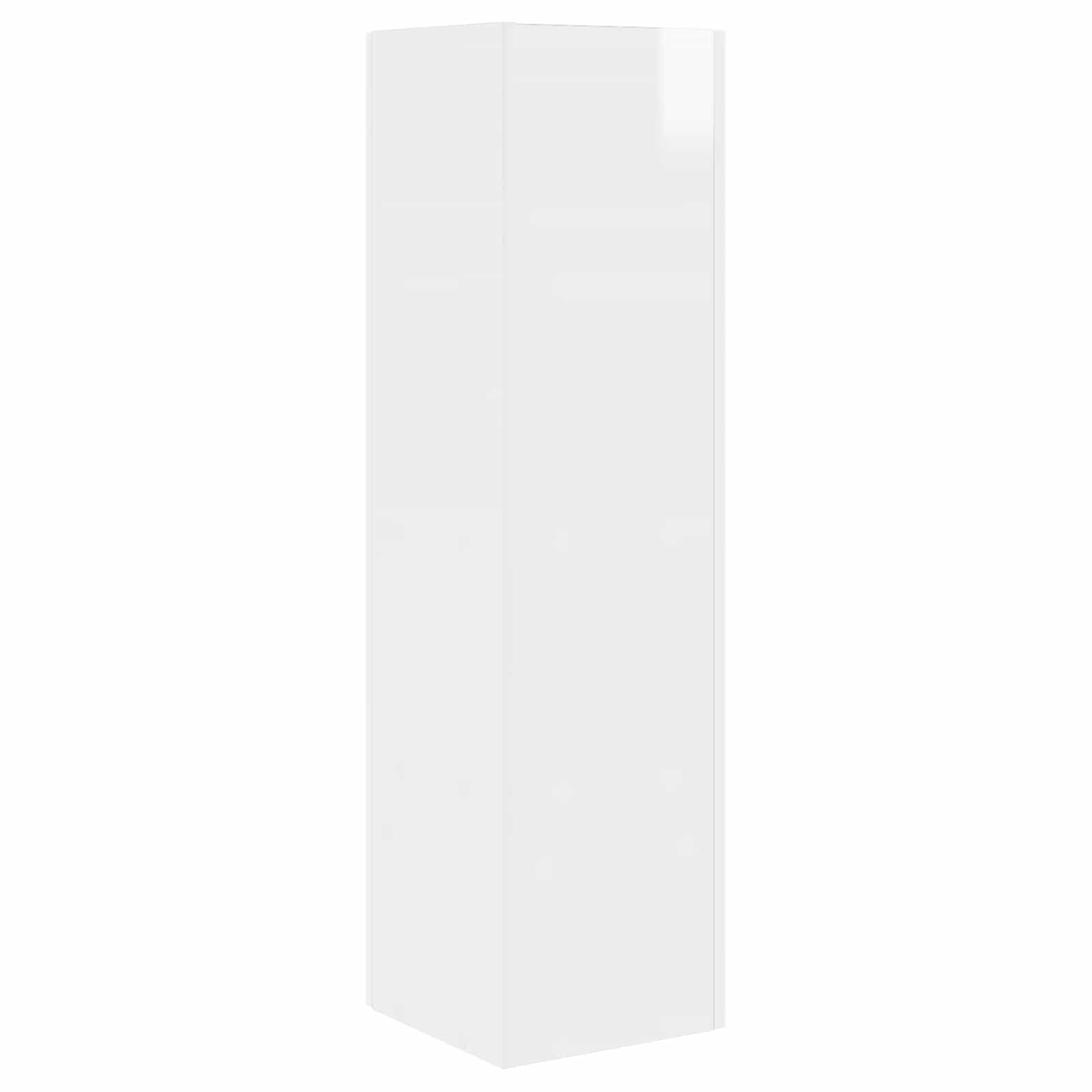 Corner Cabinet 27,5x27x102cm Engineered Wood High Gloss White