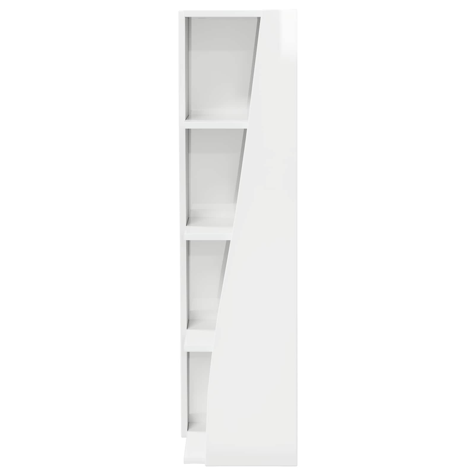 Corner Cabinet 27,5x27x102cm Engineered Wood High Gloss White