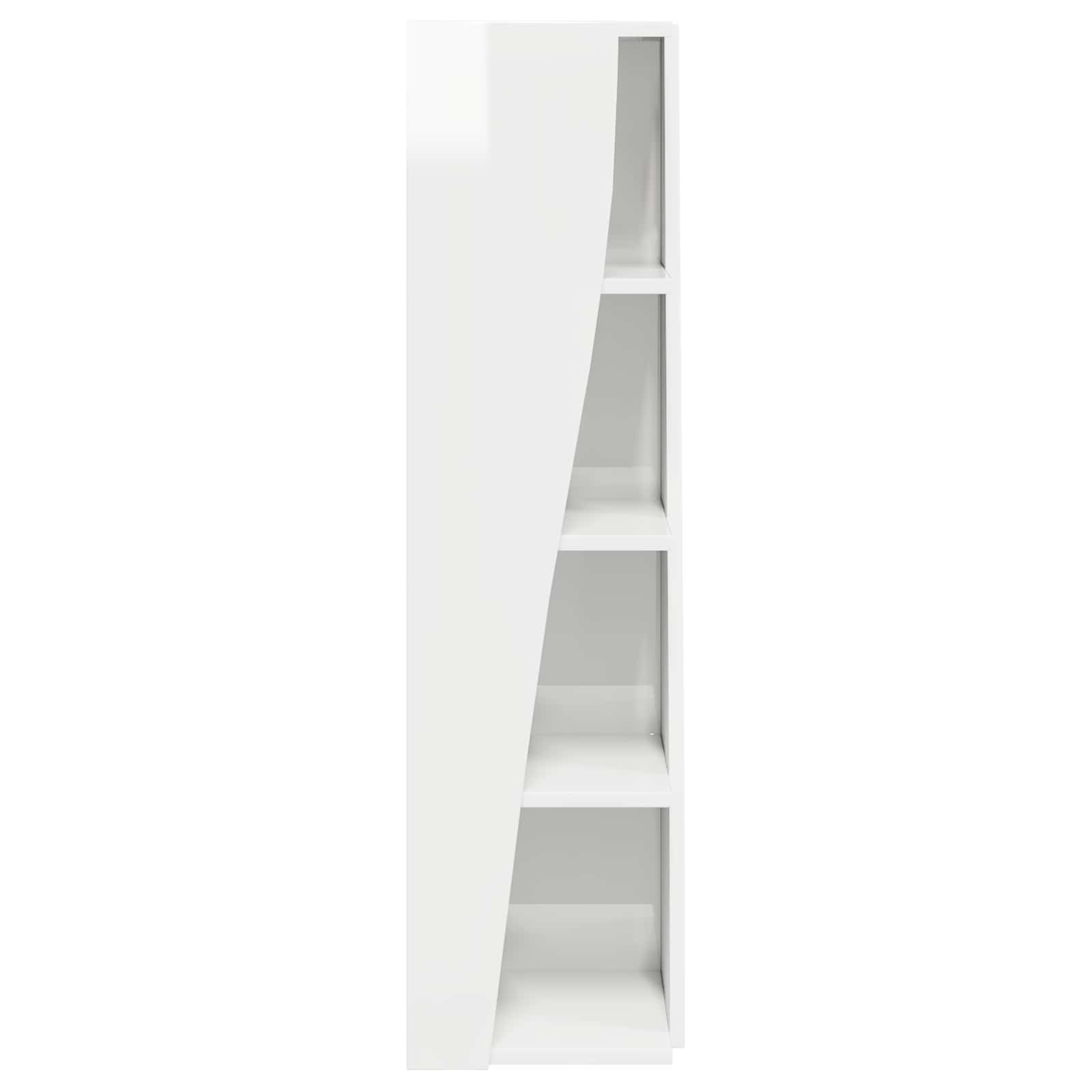Corner Cabinet 27,5x27x102cm Engineered Wood High Gloss White