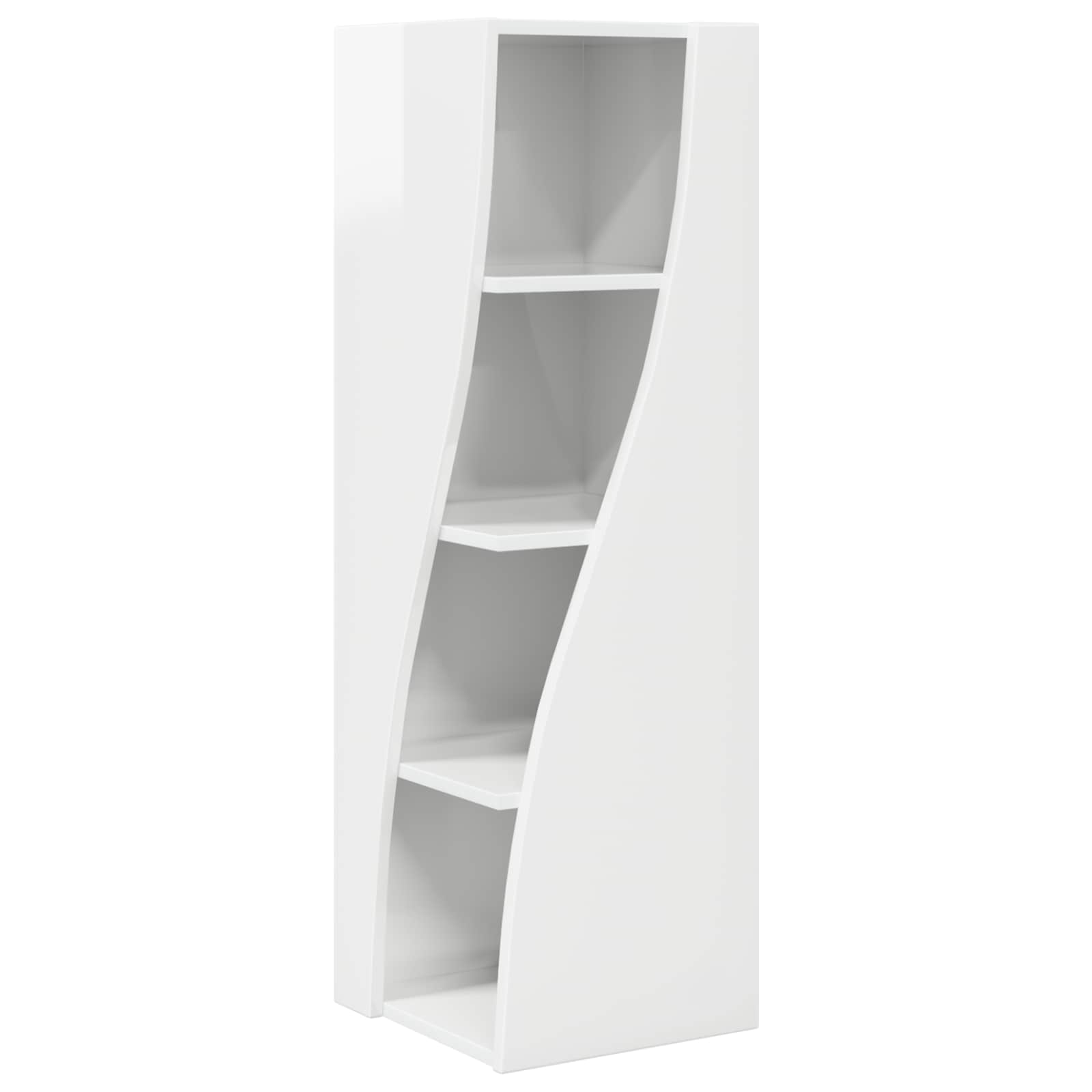 Corner Cabinet 32x32x102cm Engineered Wood High Gloss White