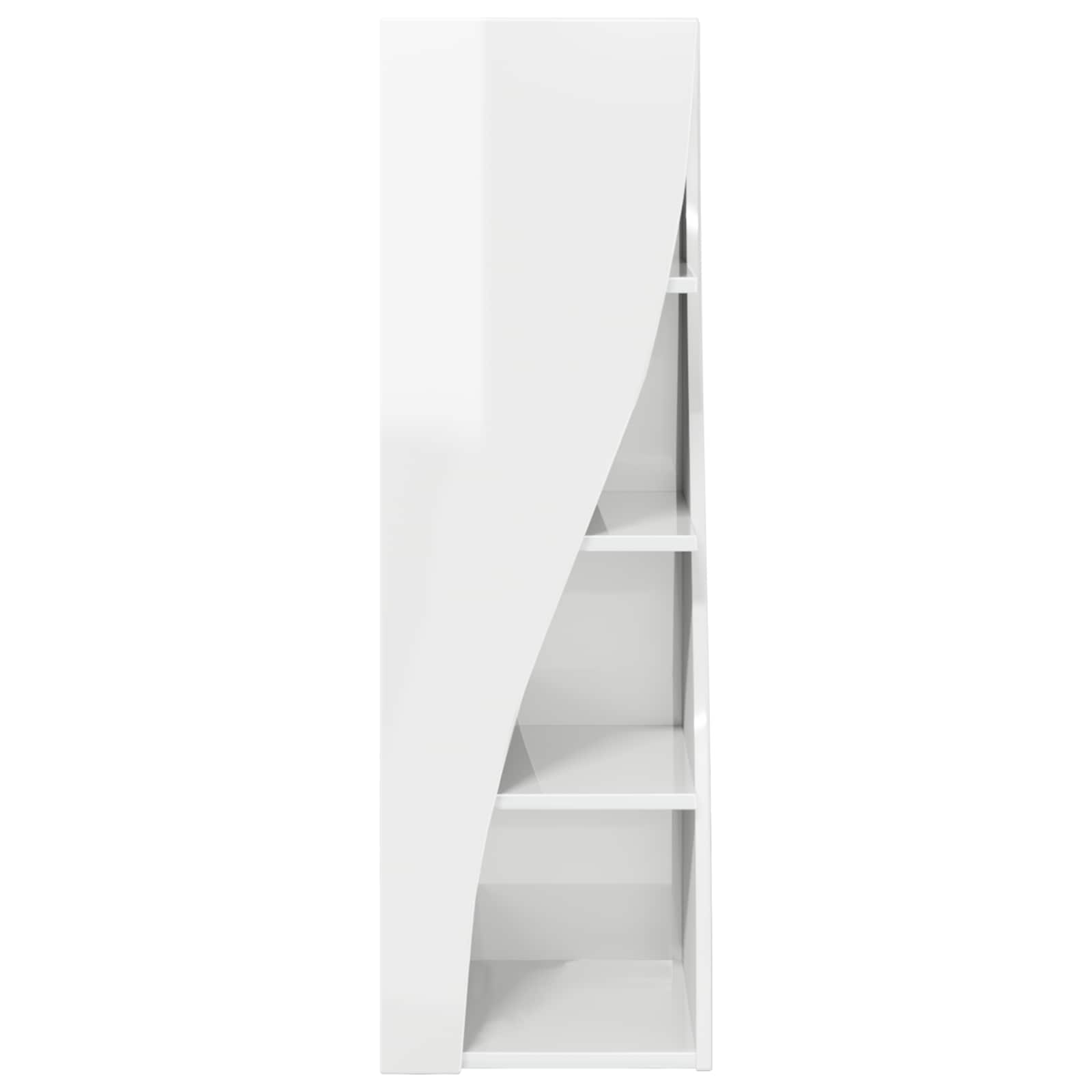 Corner Cabinet 32x32x102cm Engineered Wood High Gloss White