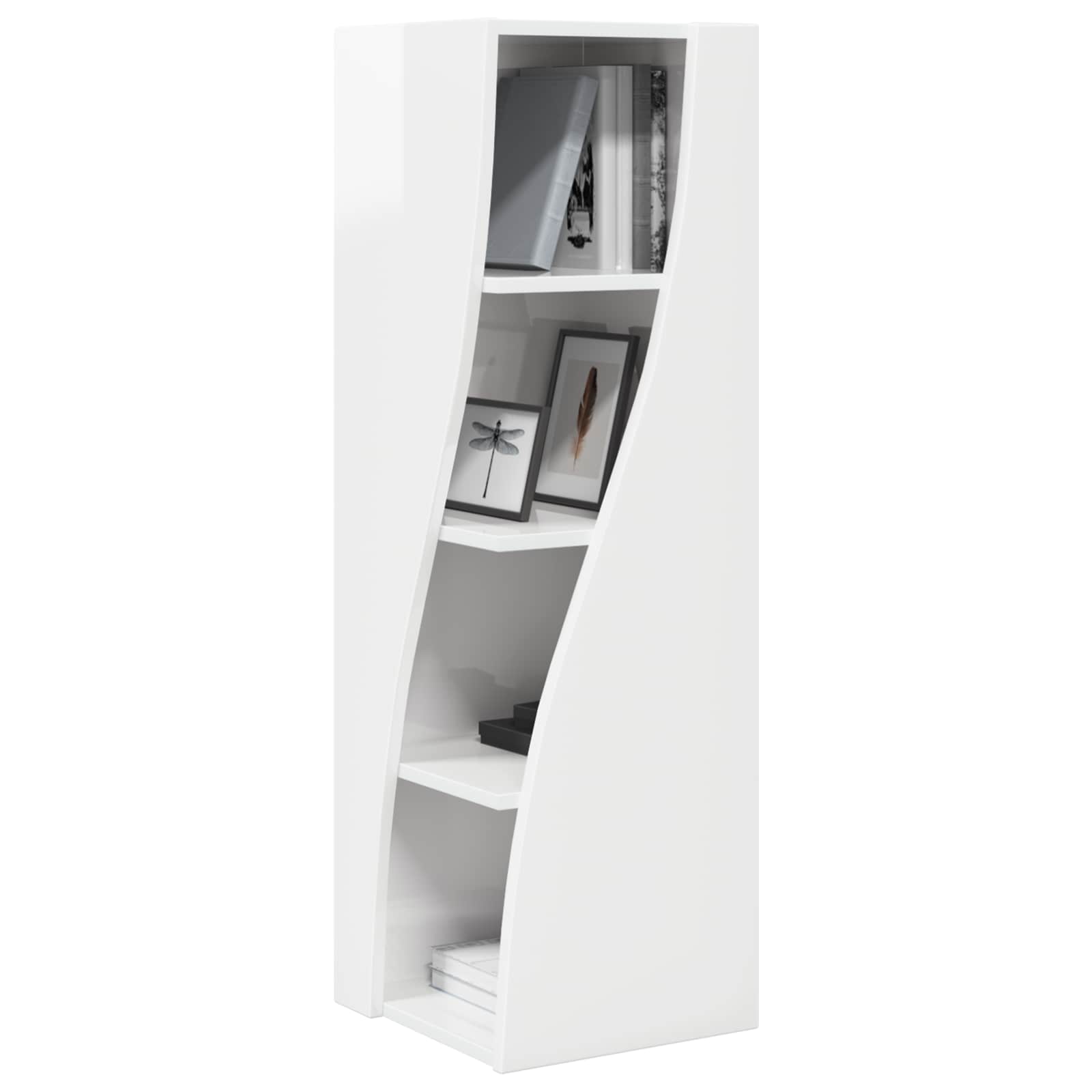 Corner Cabinet 32x32x102cm Engineered Wood High Gloss White