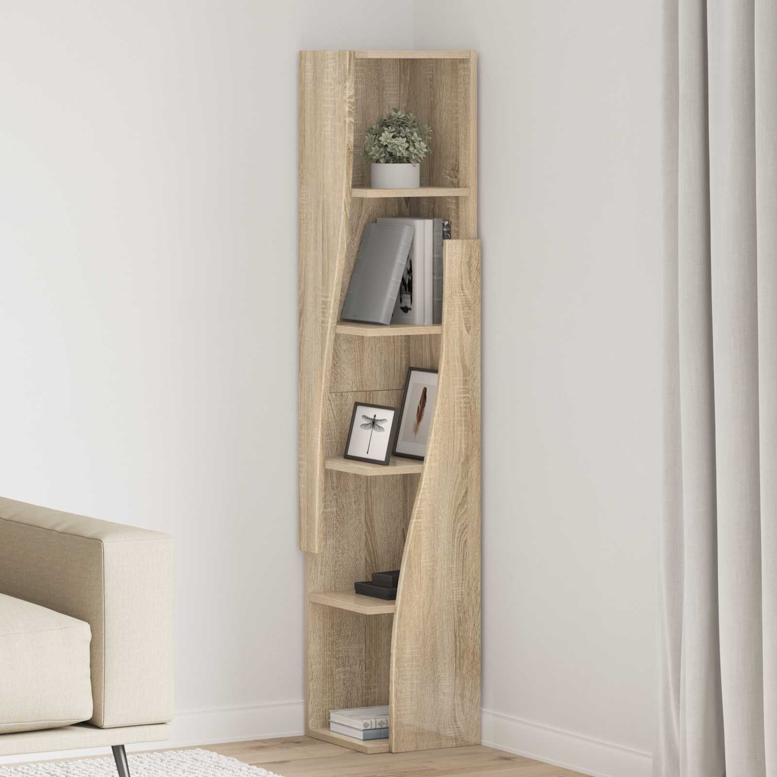Corner Cabinet 27,5x27x140cm Engineered Wood Sonoma Oak