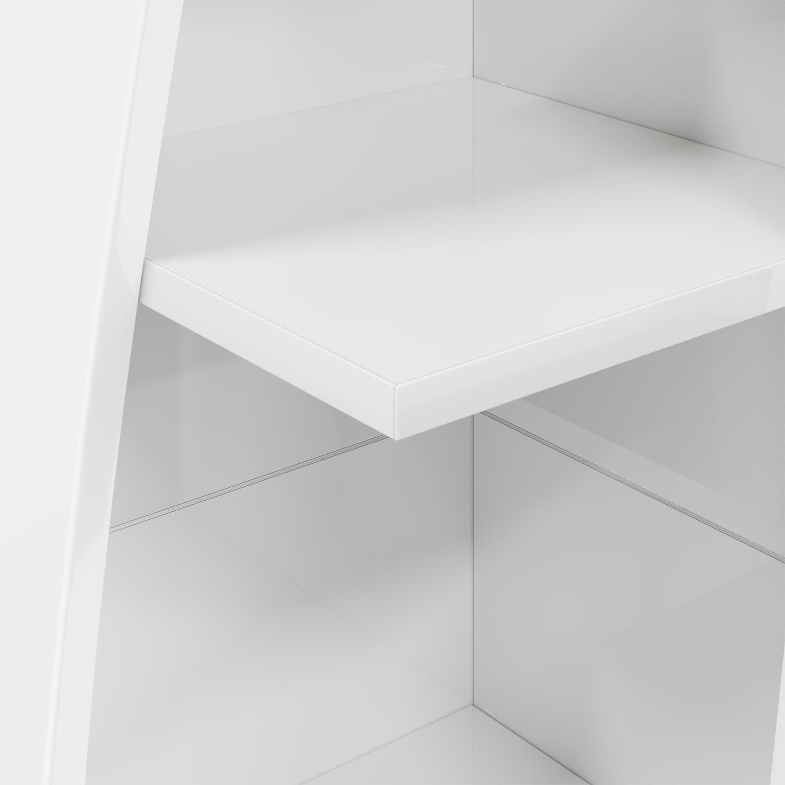 Corner Cabinet 27,5x27x140cm Engineered Wood High Gloss White