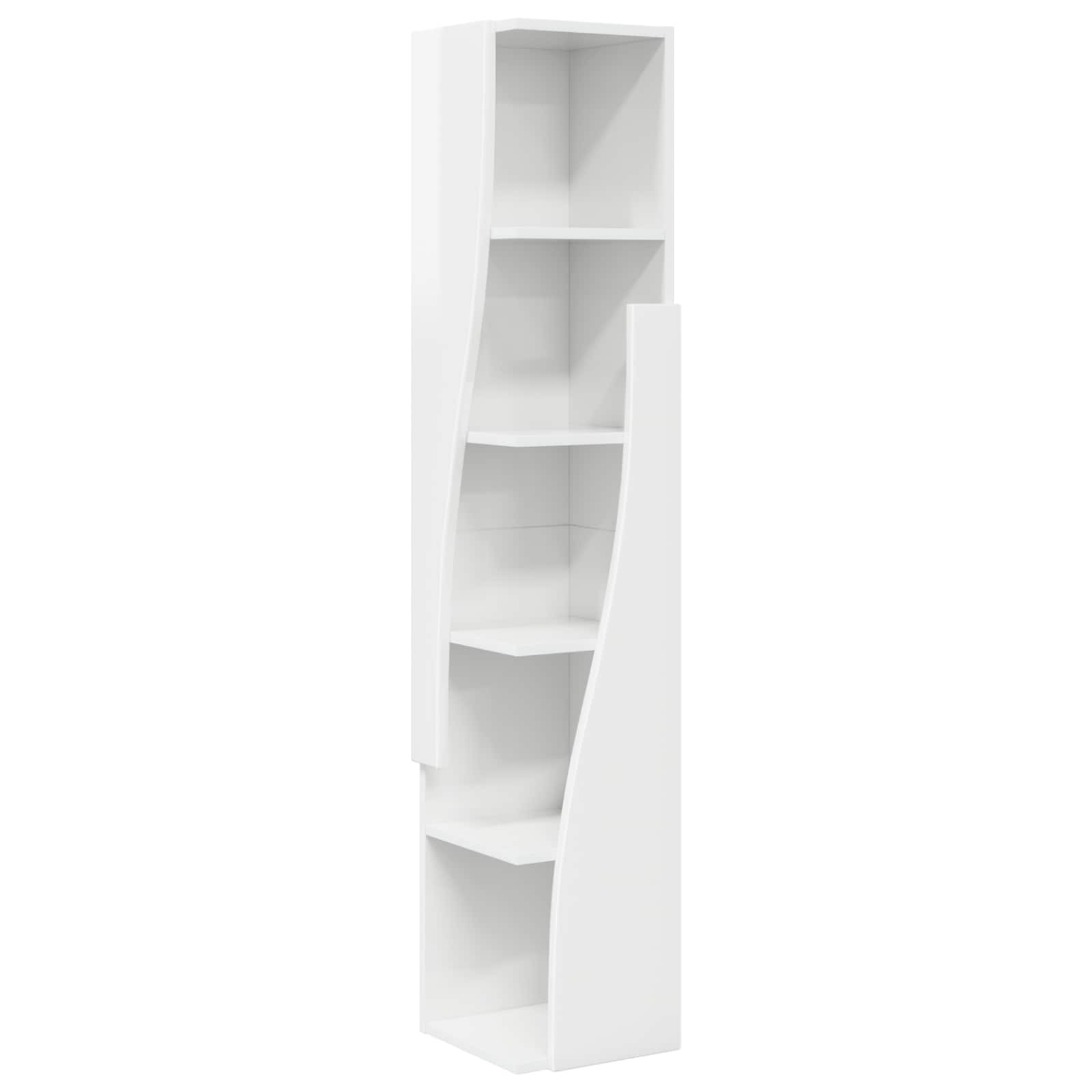 Corner Cabinet 27,5x27x140cm Engineered Wood High Gloss White