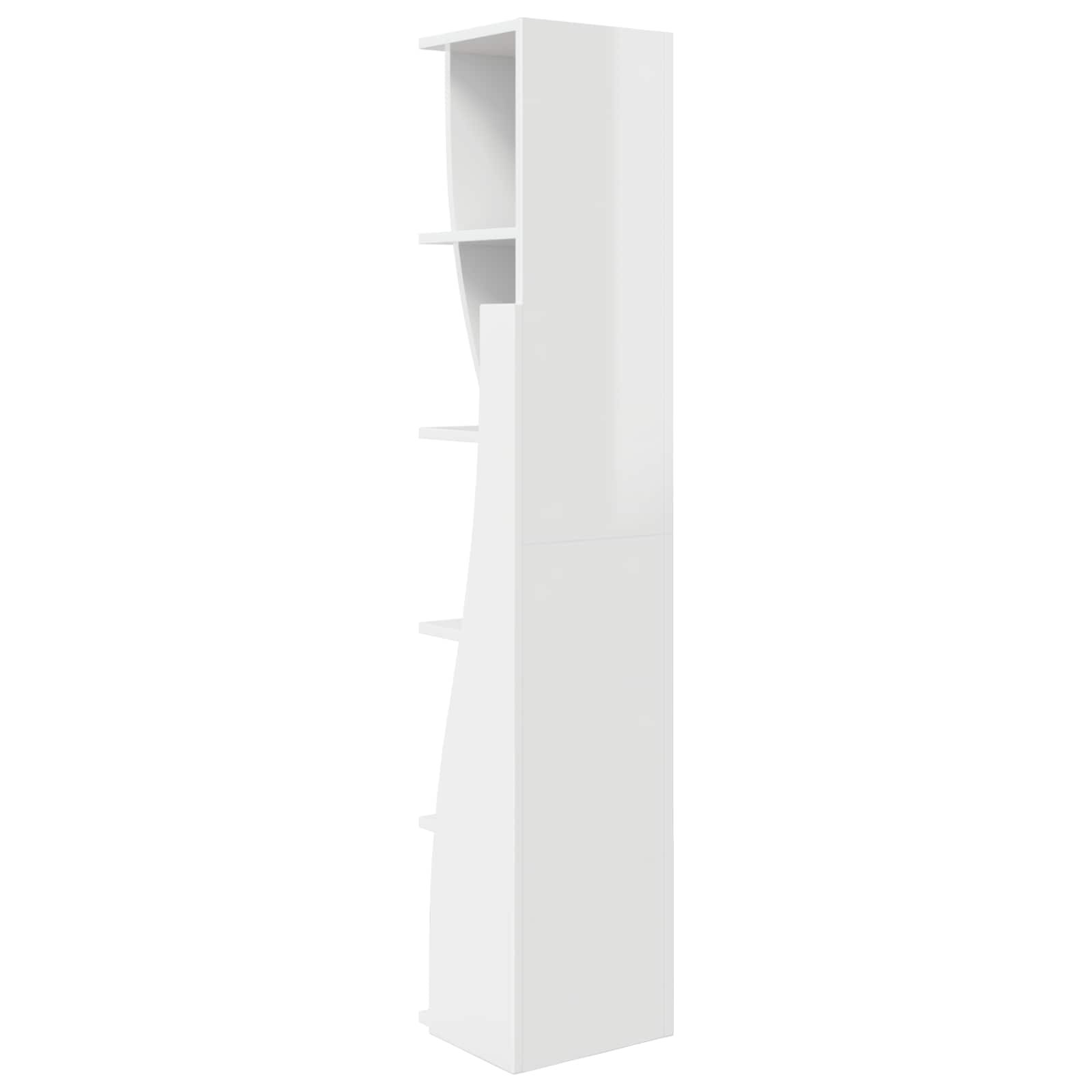 Corner Cabinet 27,5x27x140cm Engineered Wood High Gloss White