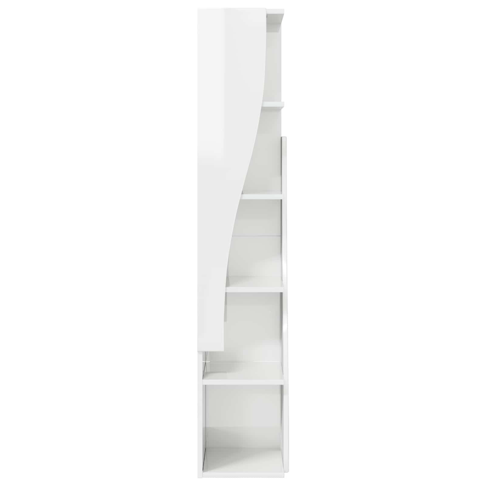 Corner Cabinet 27,5x27x140cm Engineered Wood High Gloss White