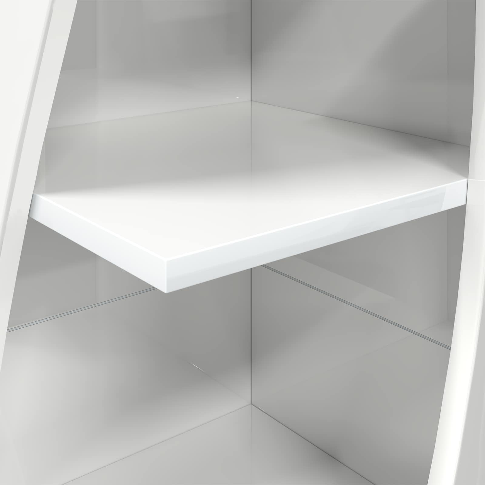 Corner Cabinet 32x32x140cm Engineered Wood High Gloss White