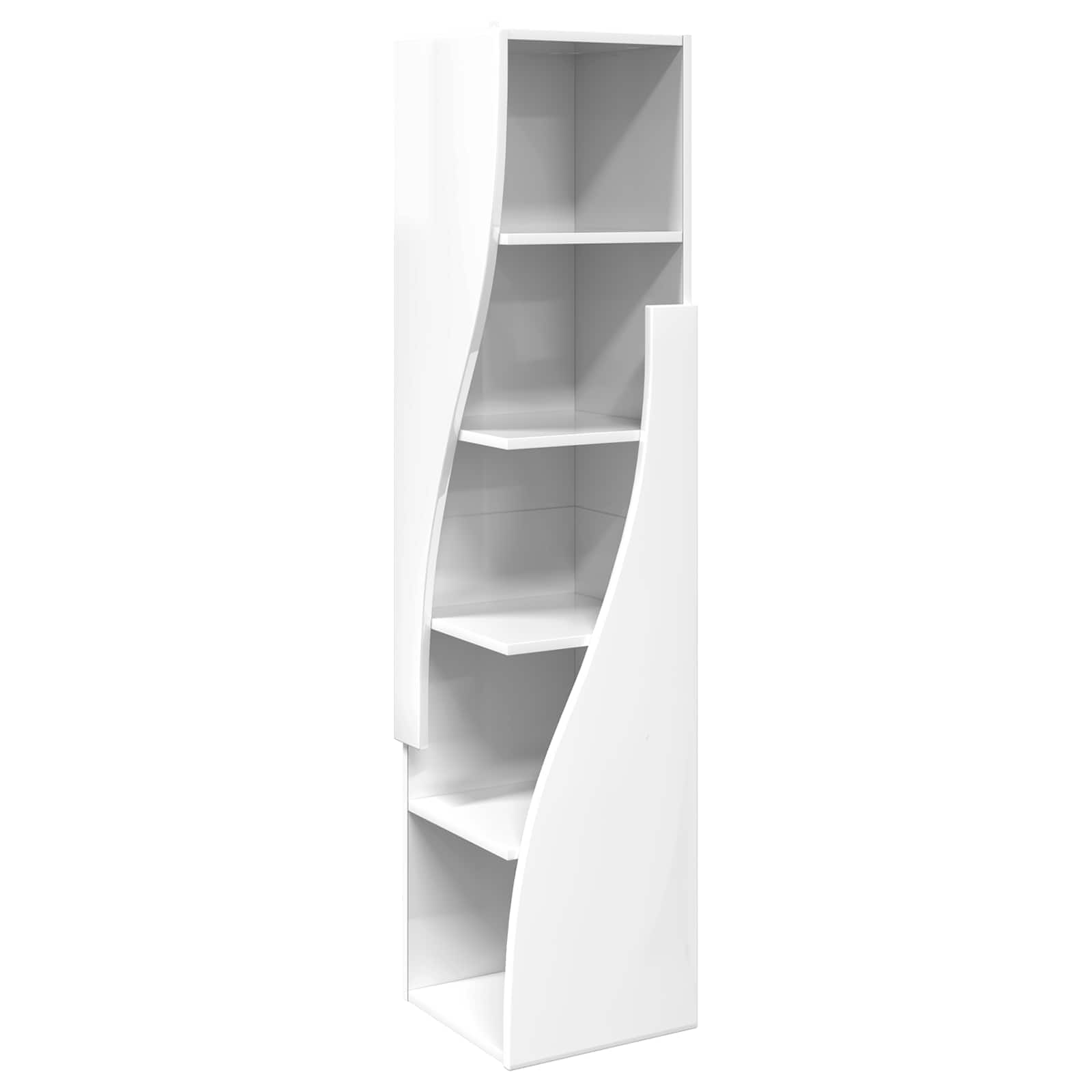 Corner Cabinet 32x32x140cm Engineered Wood High Gloss White