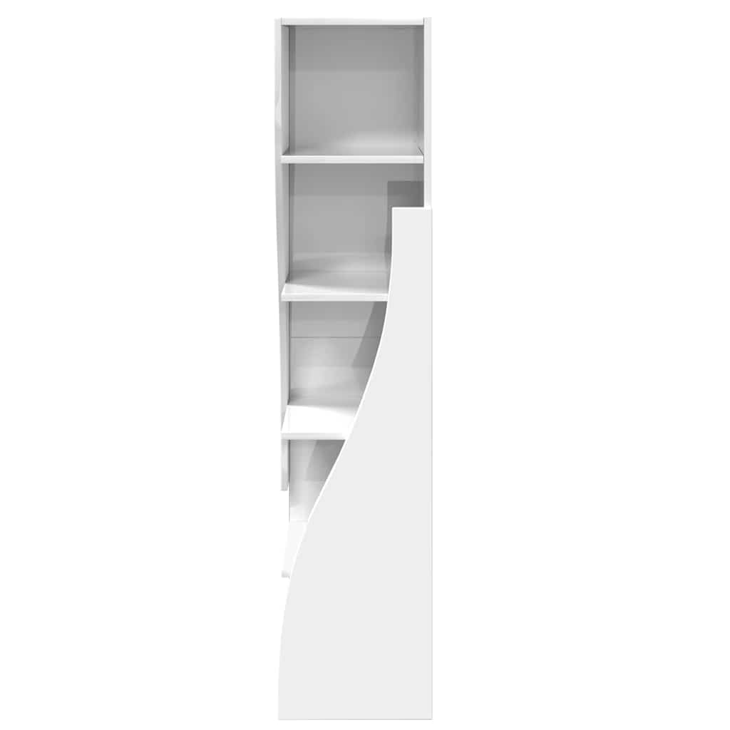 Corner Cabinet High Gloss White 32x32x140cm Engineered Wood