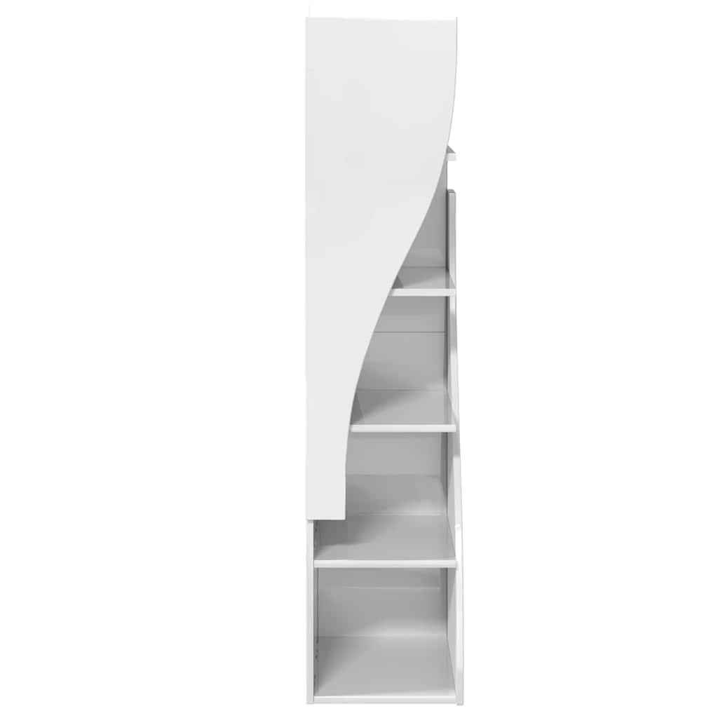 Corner Cabinet High Gloss White 32x32x140cm Engineered Wood