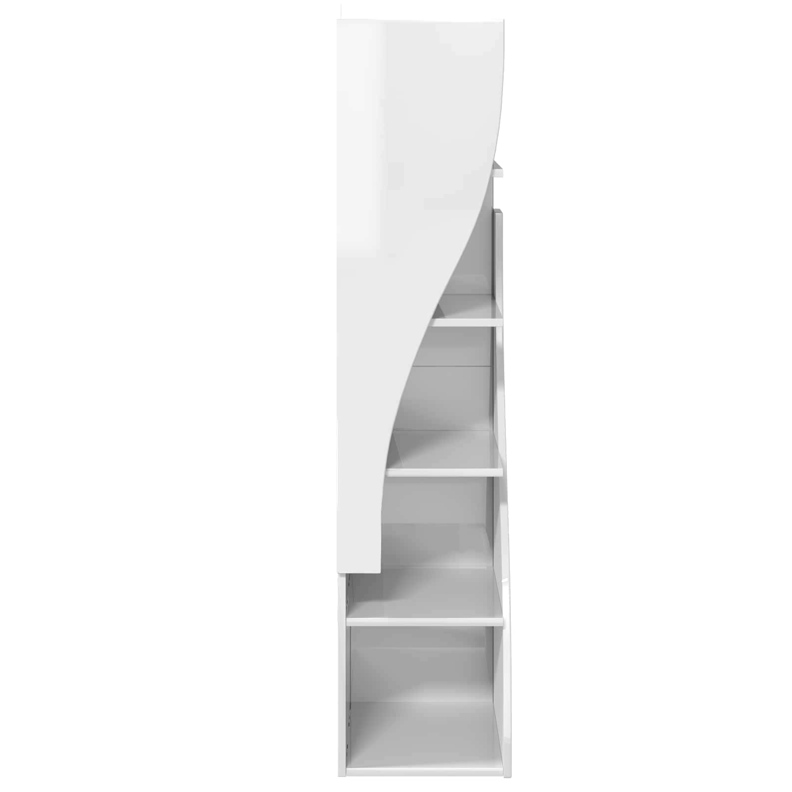 Corner Cabinet High Gloss White 32x32x140cm Engineered Wood