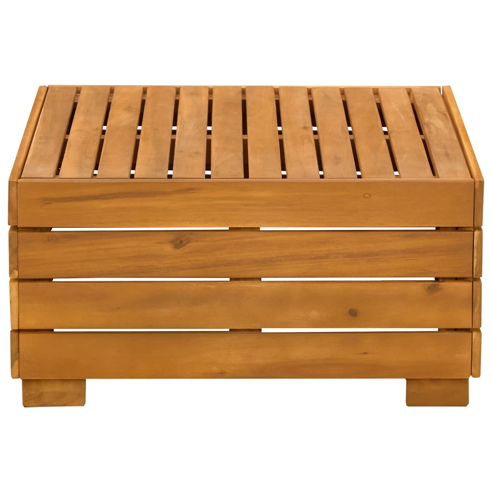 Garden Side Table Solid Acacia Wood Brown 60 x 60 x 30 cm