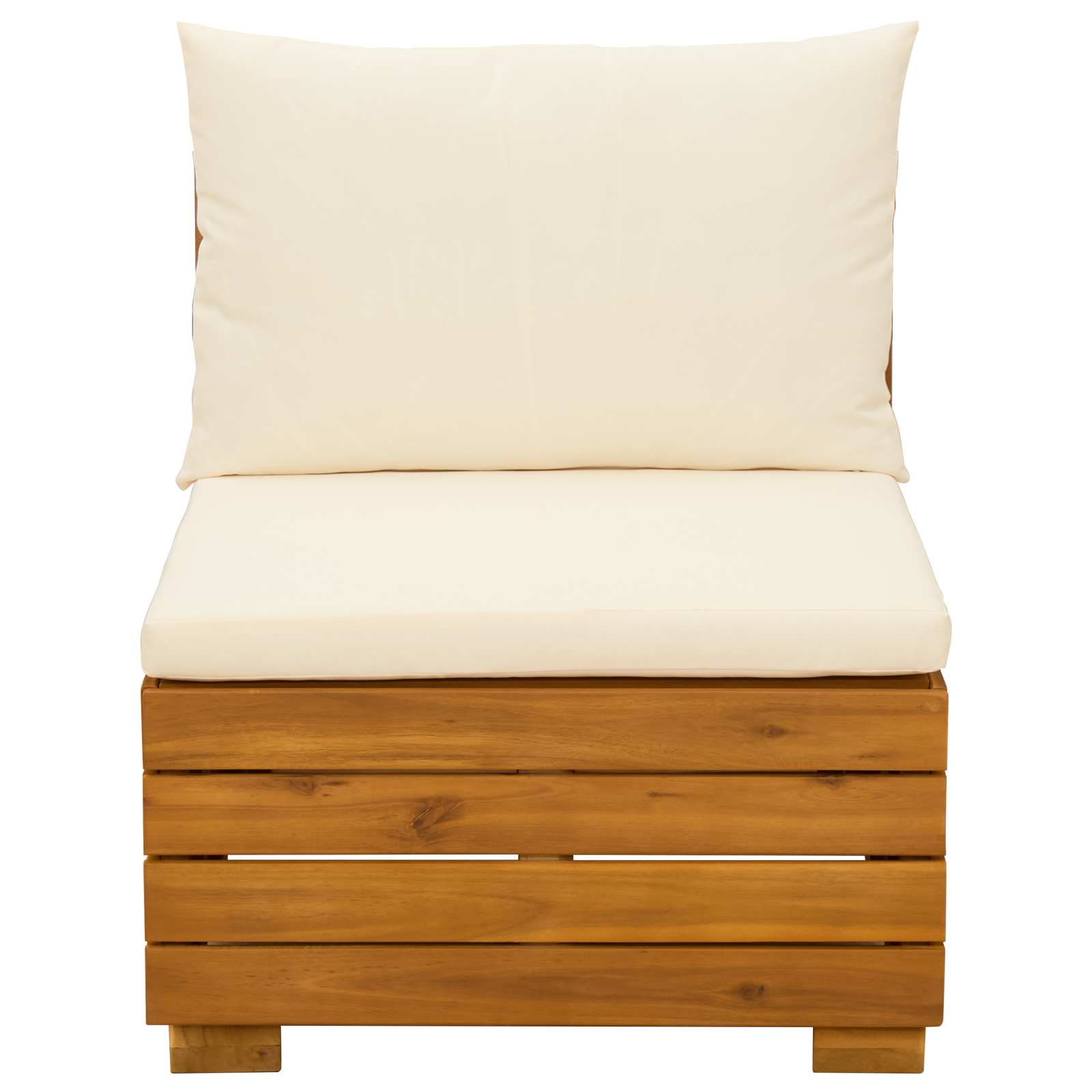 Garden Middle Sofa Solid Acacia Wood Brown