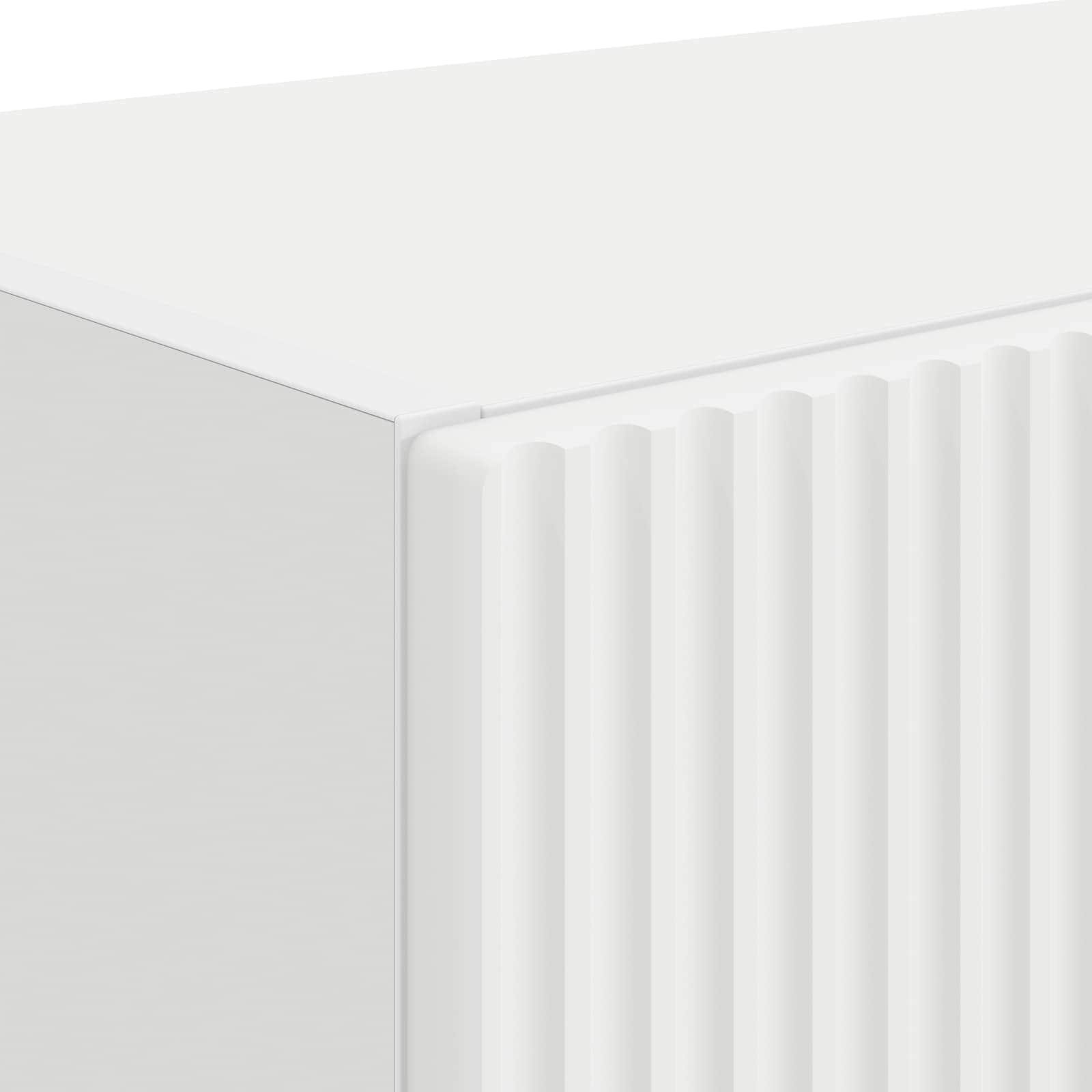 TV Wall Cabinet 2 pcs White Engineered Wood