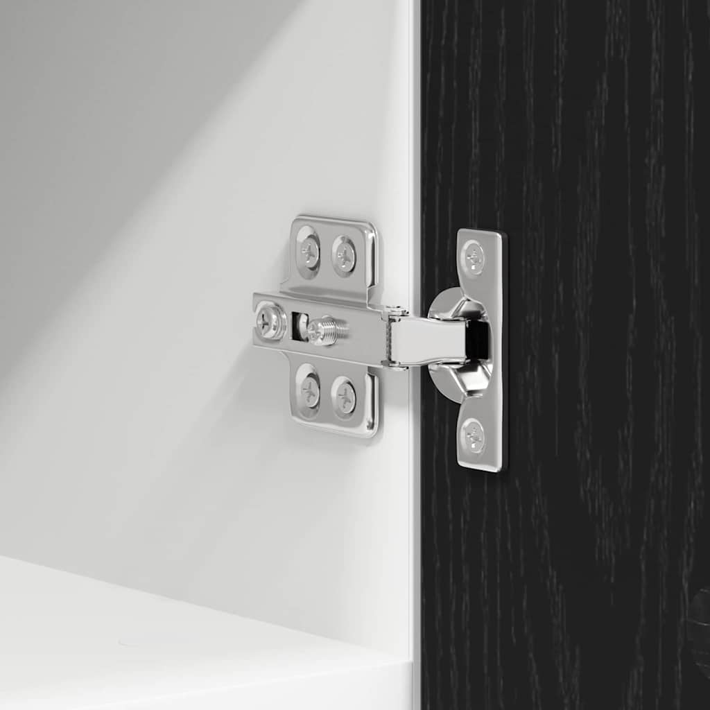 Hanging Cabinet 2 pcs Black Oak and White 30 x 31 x 40 cm