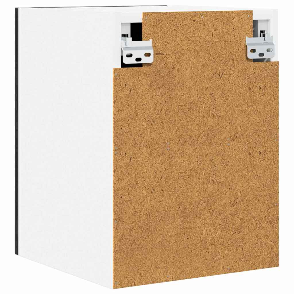 Hanging Cabinet 2 pcs Black Oak and White 30 x 31 x 40 cm