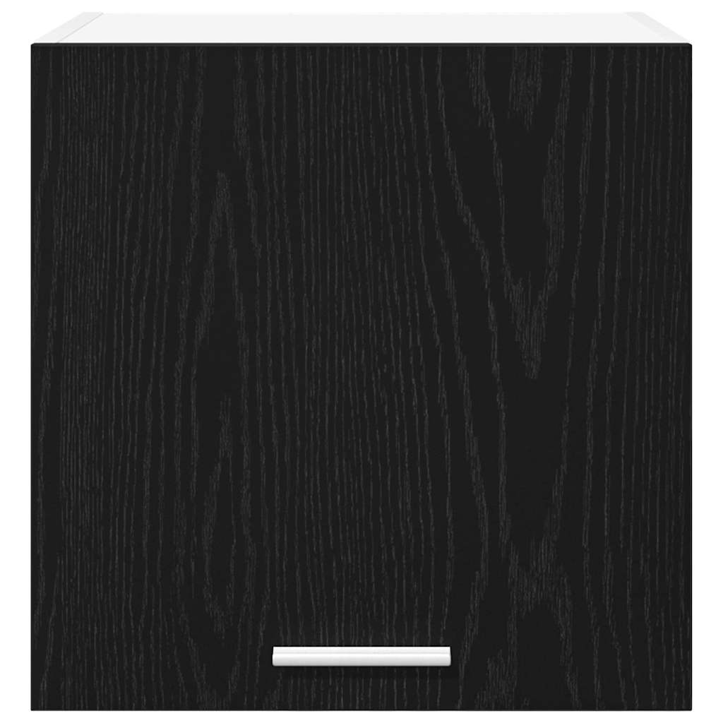 Hanging Cabinet with Door Black Oak and White 40 x 31 x 40 cm