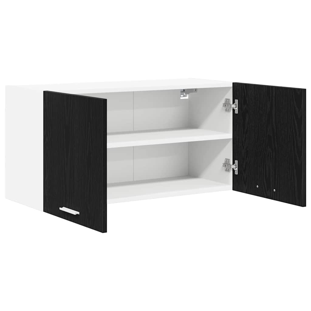 Hanging Cabinet Black Oak 80 x 31 x 40 cm Engineered Wood