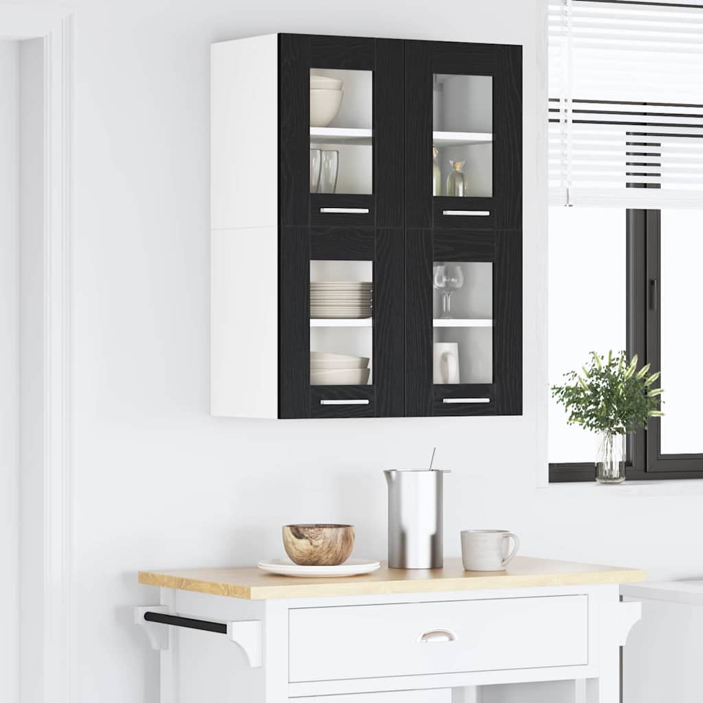 Hanging Cabinet Black Oak 60 x 31 x 40 cm Engineered Wood