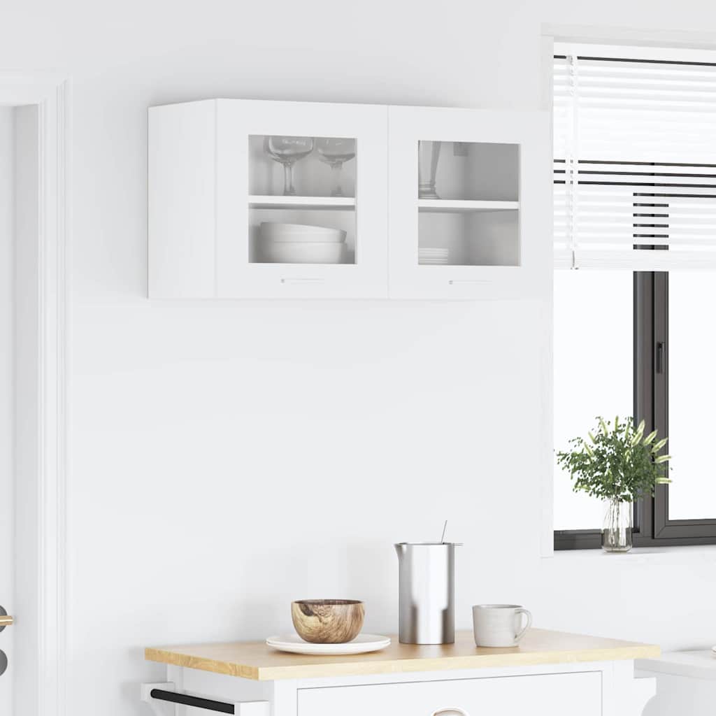 Hanging Cabinet with Door White 80 x 31 x 40 cm Engineered Wood