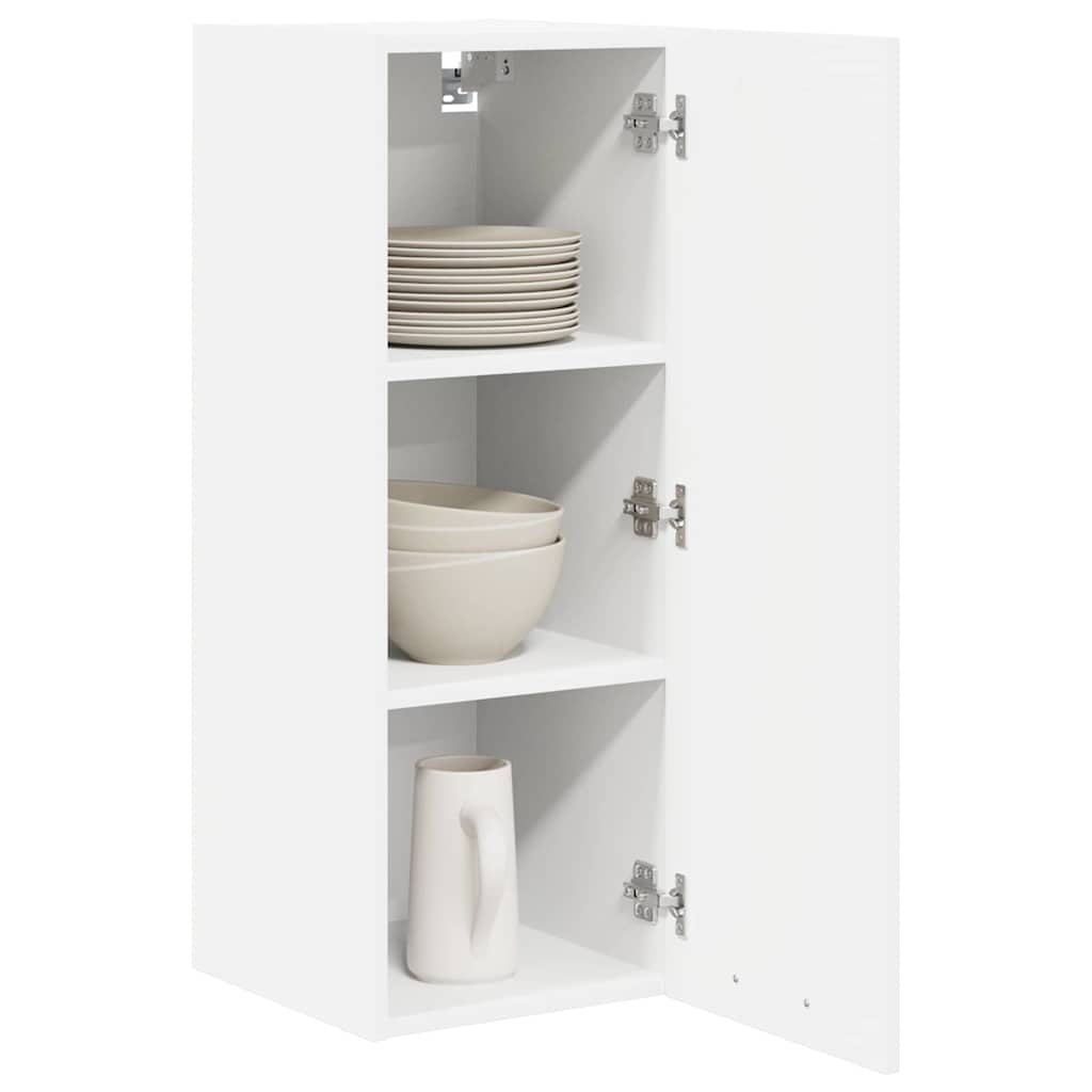 Hanging Cabinet with Door White 30 x 31 x 80 cm Engineered Wood