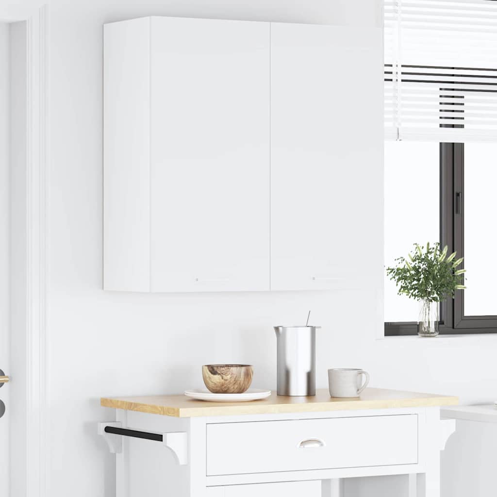 Hanging Cabinet with Door White 80 x 31 x 80 cm Engineered Wood
