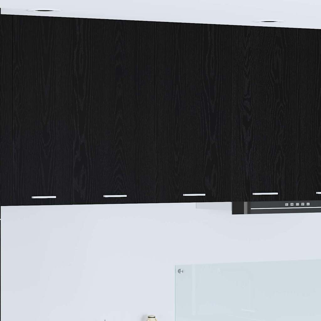 Hanging Cabinet Black Oak 80 x 31 x 80 cm Engineered Wood