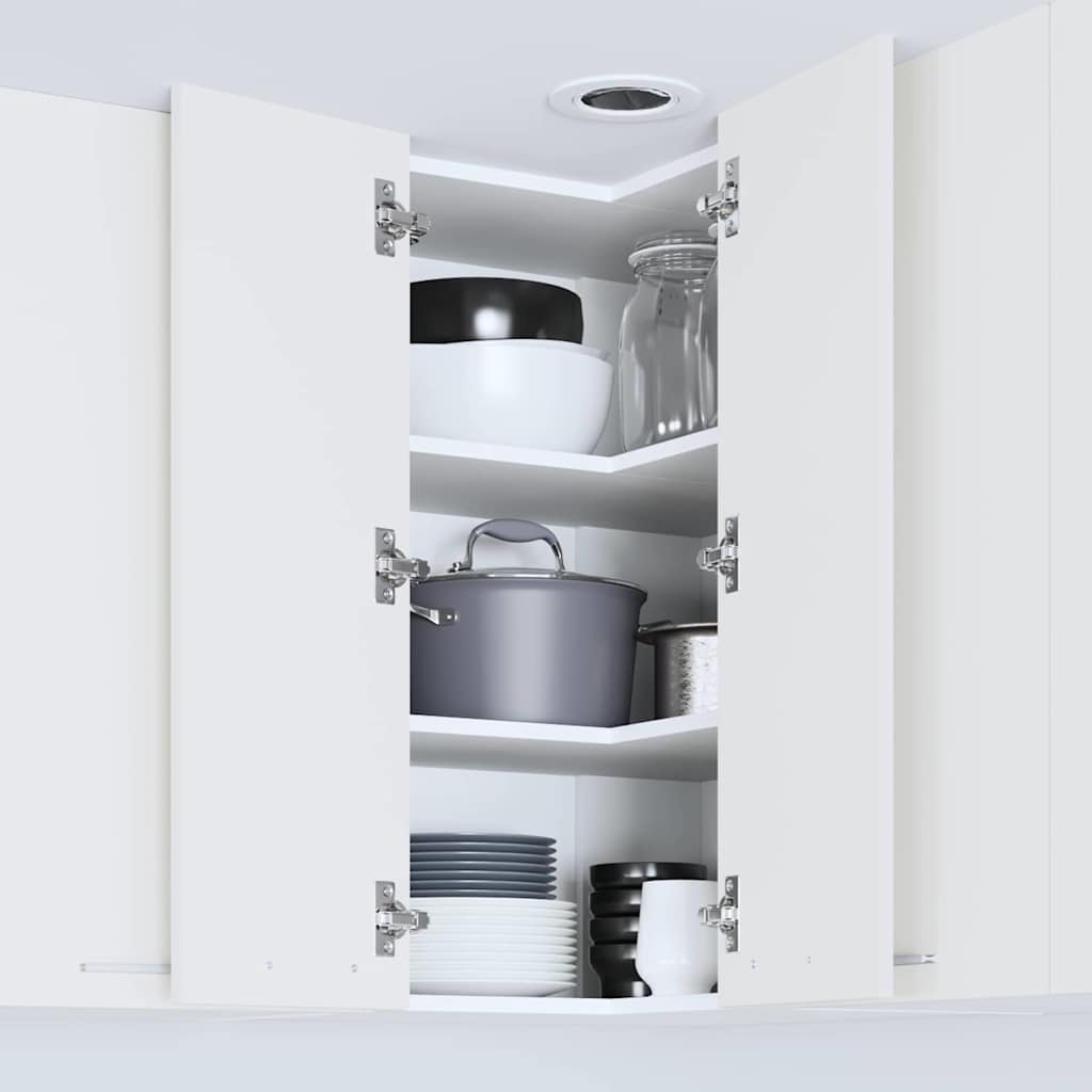 Hanging Cabinet White 57 x 57 x 80 cm Engineered Wood