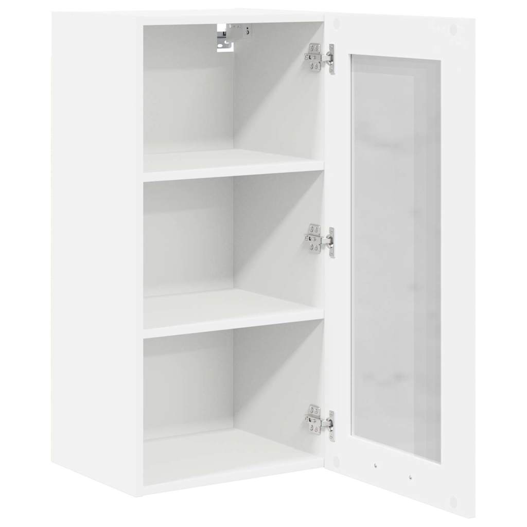 Hanging Cabinet with Door White 40 x 31 x 80 cm Engineered Wood