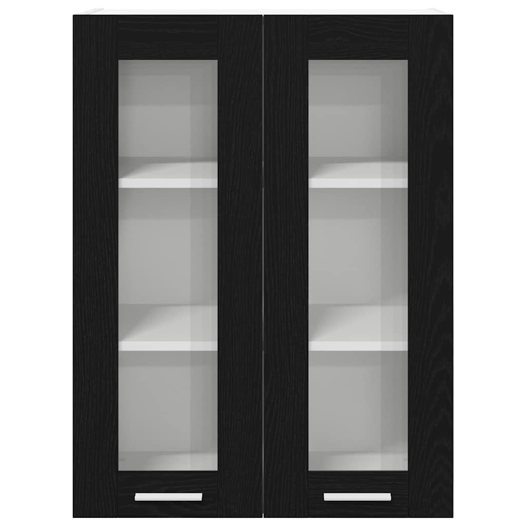 Hanging Cabinet Black Oak 60 x 31 x 80 cm Engineered Wood