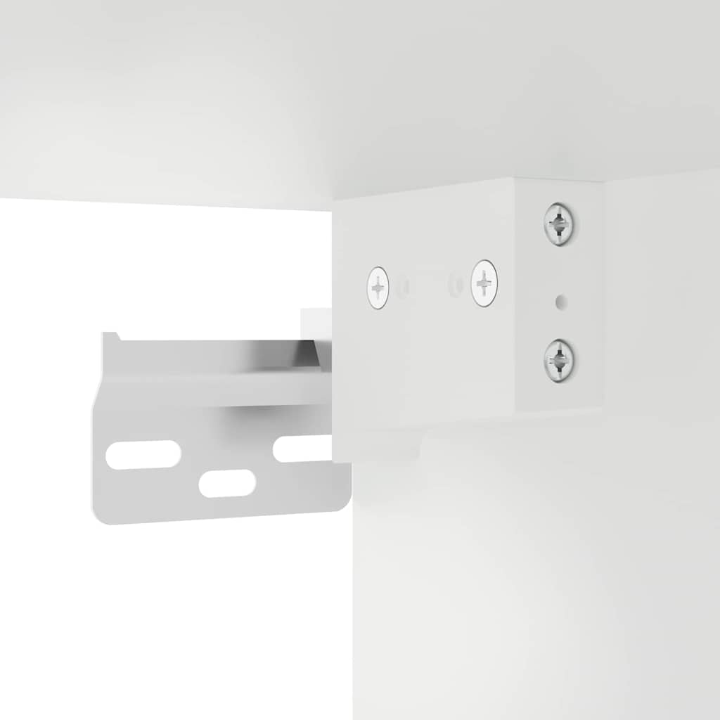 Hanging Cabinet Black Oak and White 57 x 57 x 100 cm