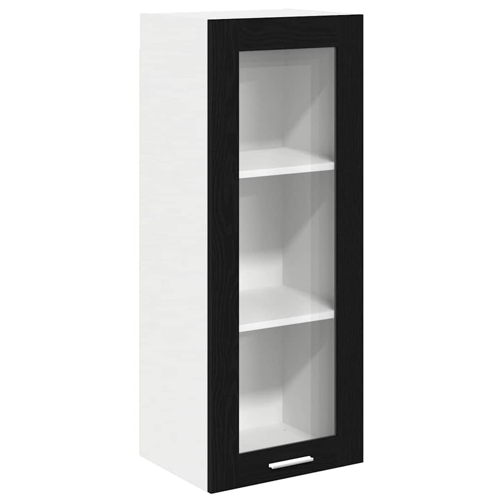 Hanging Cabinet Black Oak 40 x 31 x 100 cm Engineered Wood