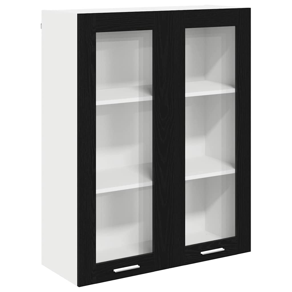 Hanging Cabinet Black Oak 80 x 31 x 100 cm Engineered Wood