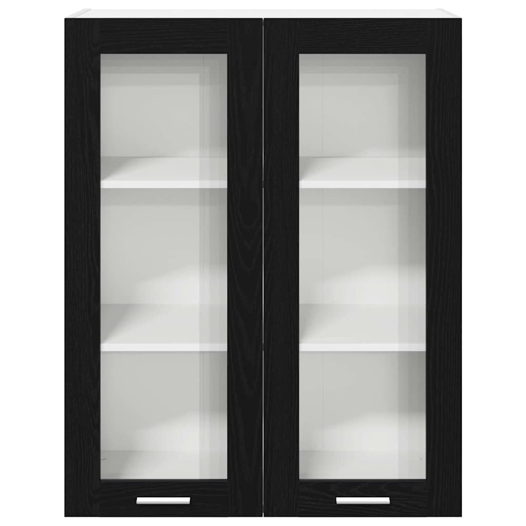 Hanging Cabinet Black Oak 80 x 31 x 100 cm Engineered Wood