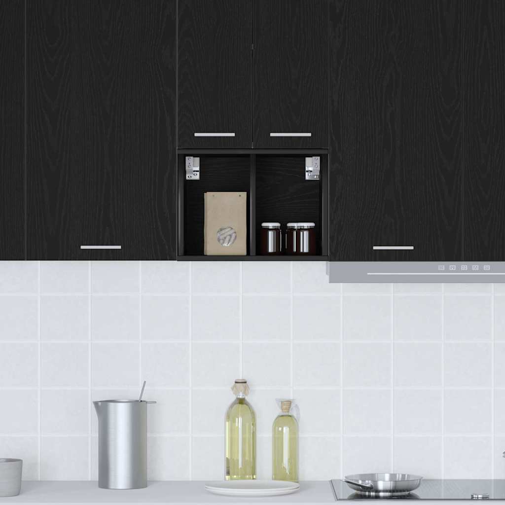 Hanging Cabinet Black Oak 30 x 29,5 x 40 cm Engineered Wood