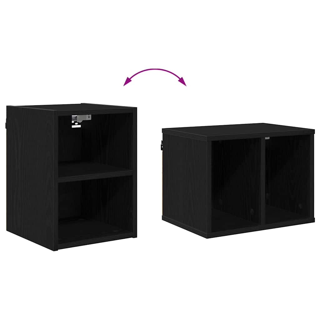 Hanging Cabinet Black Oak 30 x 29,5 x 40 cm Engineered Wood