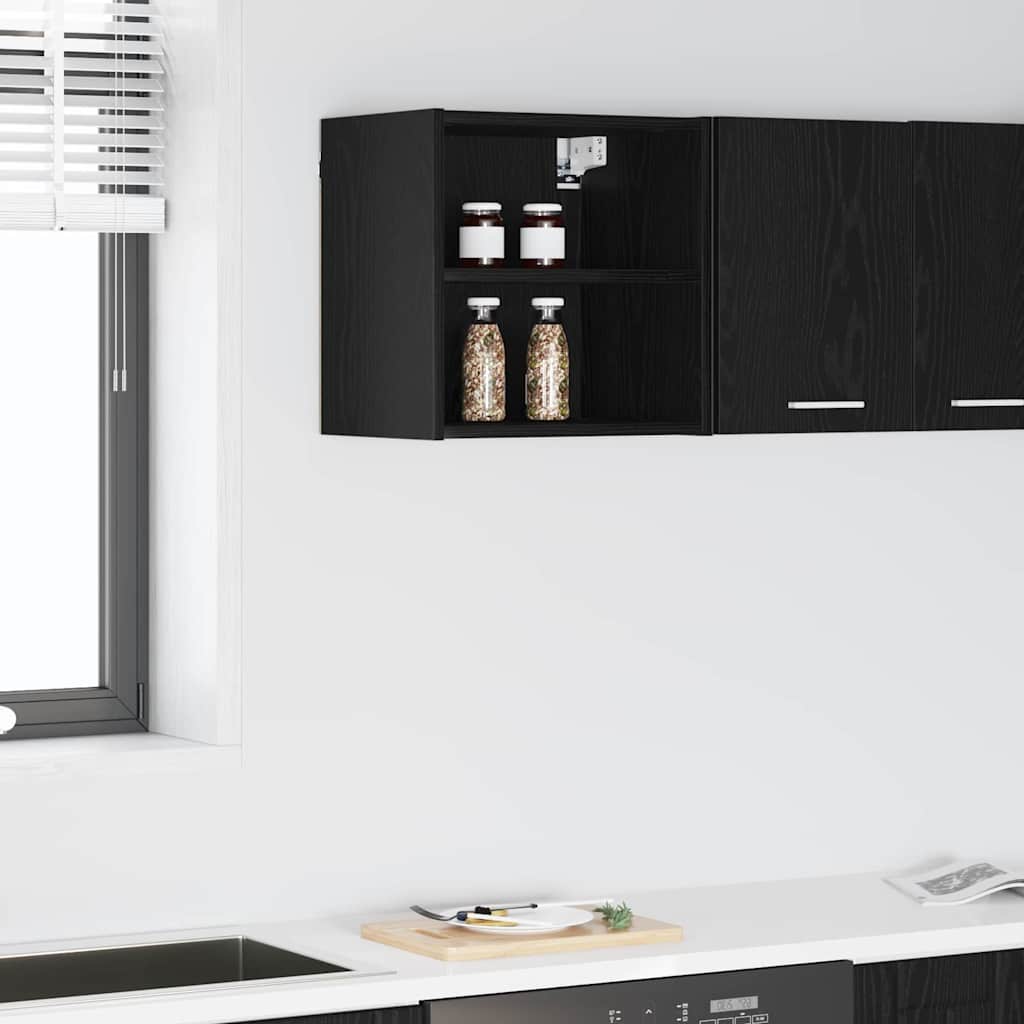 Hanging Cabinet Black Oak 40 x 29,5 x 40 cm Engineered Wood